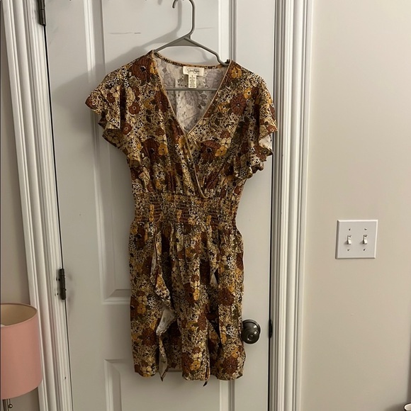 Jessica Simpson Dresses & Skirts - Jessica Simpson Brown Floral Dress - small